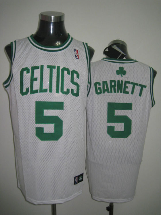 Boston Celtics Garnett White Gree Jersey